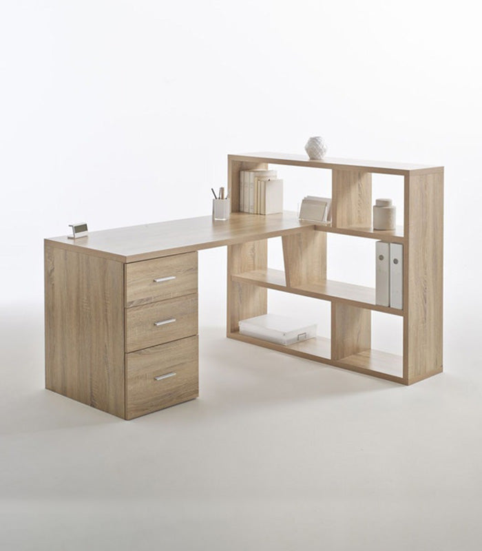 Bureau-Bibliothèque 2 en 1 Avec 3 Tiroirs – (A339)