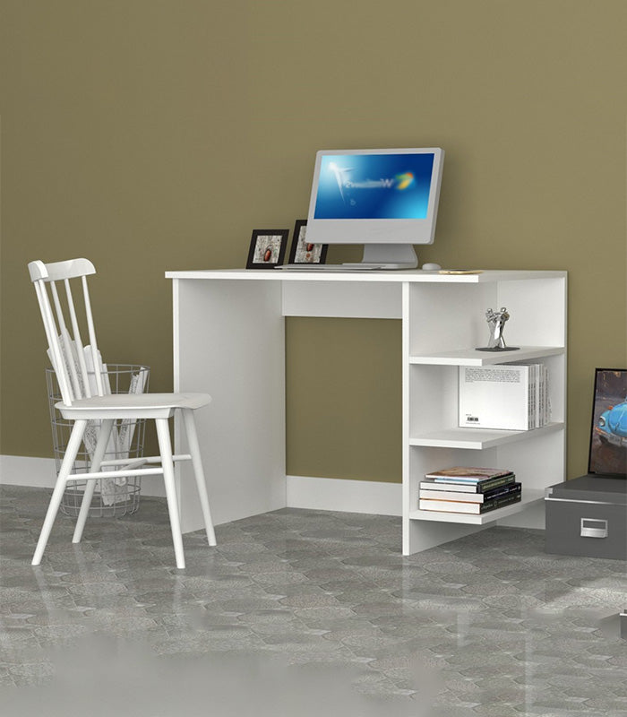 Bureau Junior Avec 3 Étagères De Rangement Couleur blanc – (A349)
