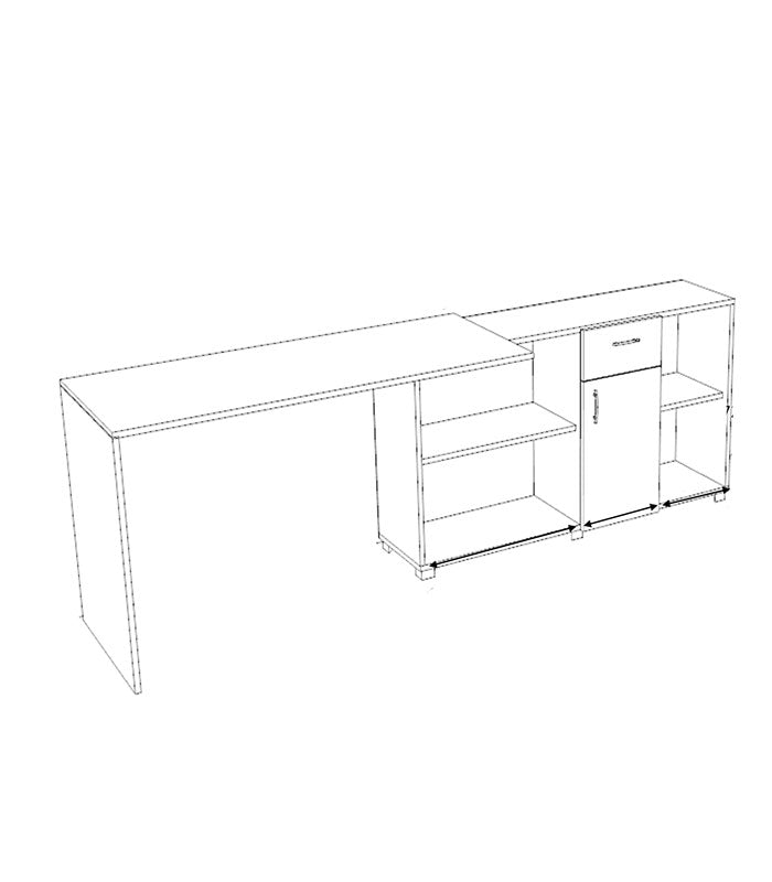 Bureau Angulaire Réversible Chic et Pratique – (A341)