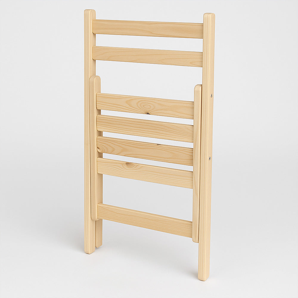 Chaise de Plage et de Jardin Pliable en Bois Massif Naturel
