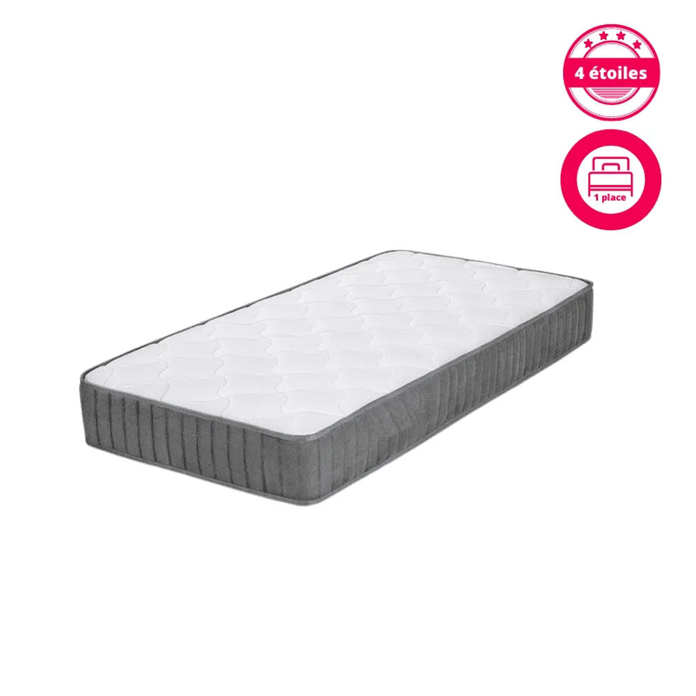 Pack Économique 3 en 1 – Matelas + Sommier + Bureau Mauve Clair