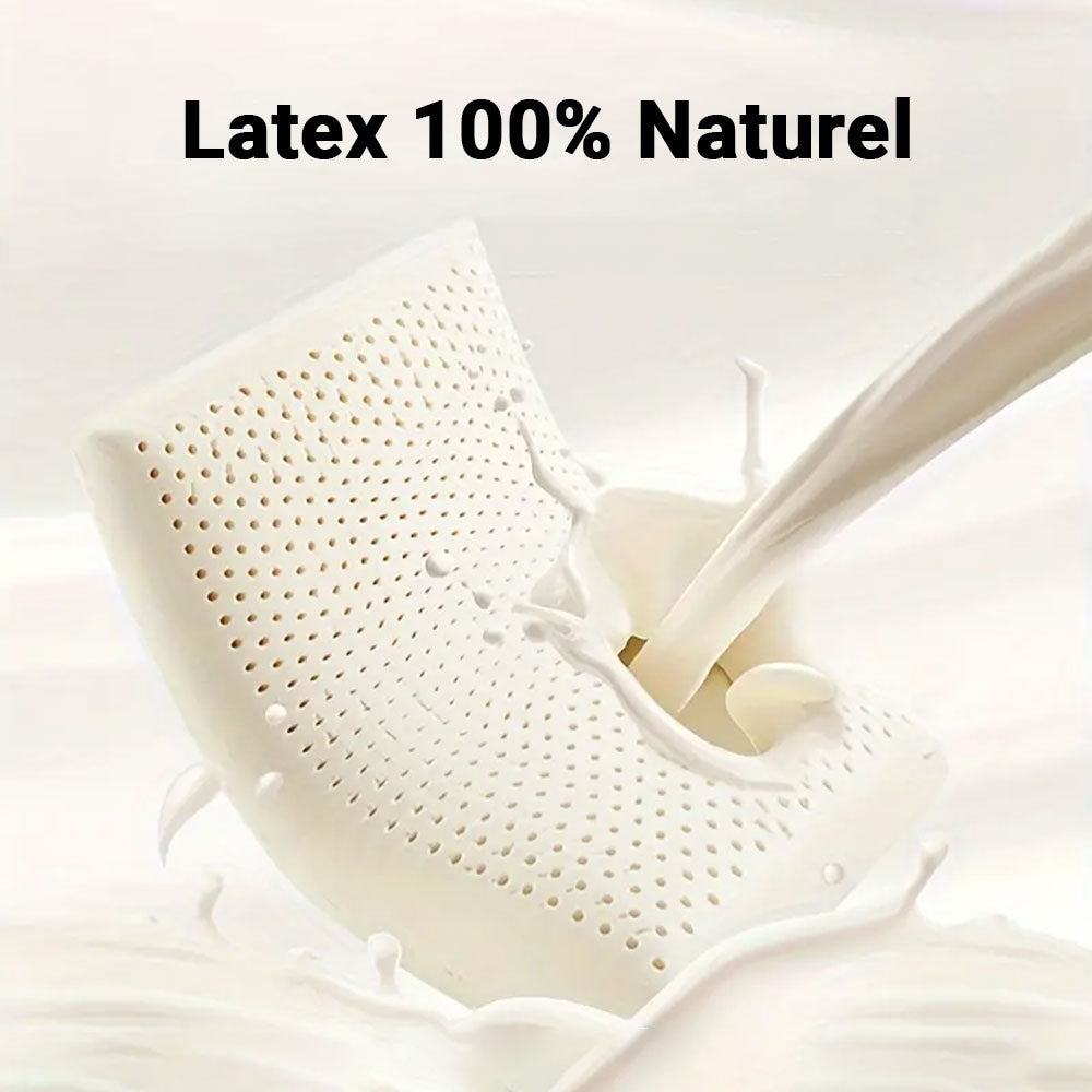 Oreiller en Latex 100 % Naturel Ultra Respirant et Confortable