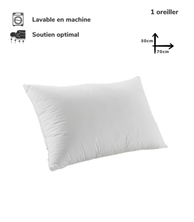 Lot de 5 Oreillers Orthopédiques Top Qualité Lavable 70x50cm