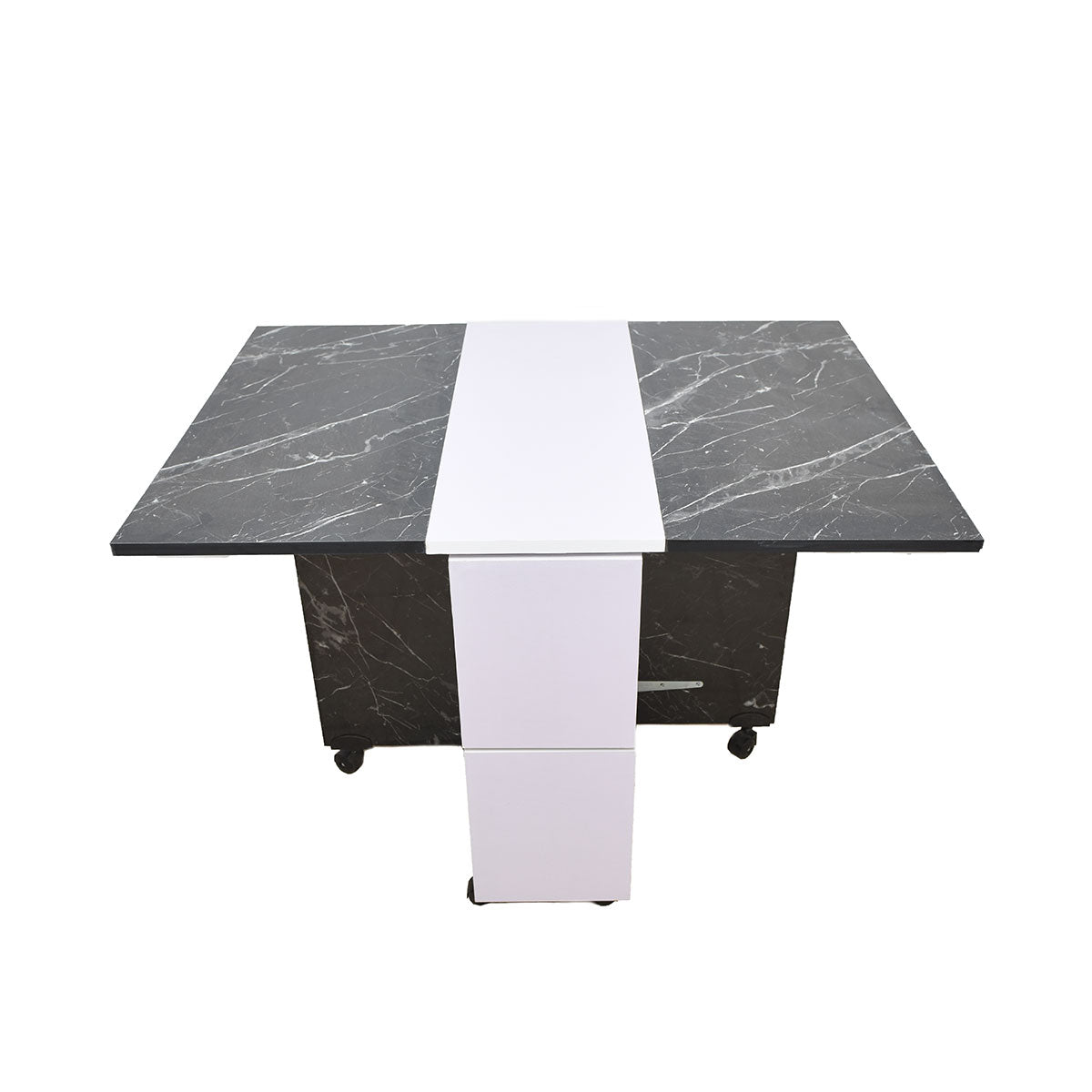 Table Pliable Multifonctionnelle Avec 4 Chaises Marbré – T363M
