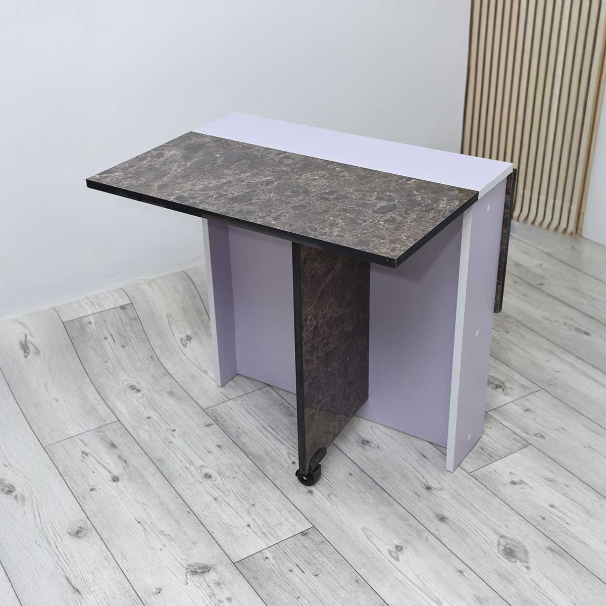 Table à Manger Pliante Multifonctionnelle Couleur Marbré – T365M