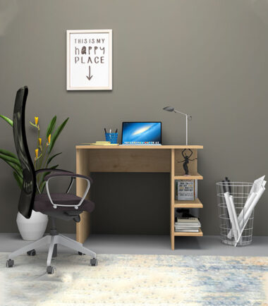 Bureau Junior Avec 3 Étagères De Rangement Couleur Chêne – (A343)
