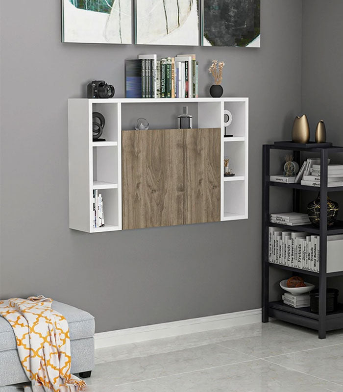 Bureau Mural Pliable Économiseur D’espace Mauve Clair – (A338M)